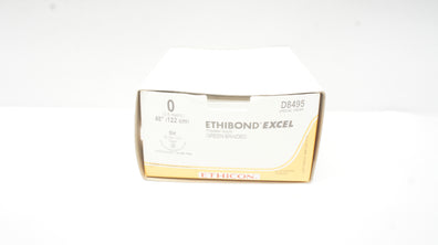 Ethicon D8495 0 Ethibond Excel Polyester Stre SH 26mm 1/2c Taper, 48In-Box of 36